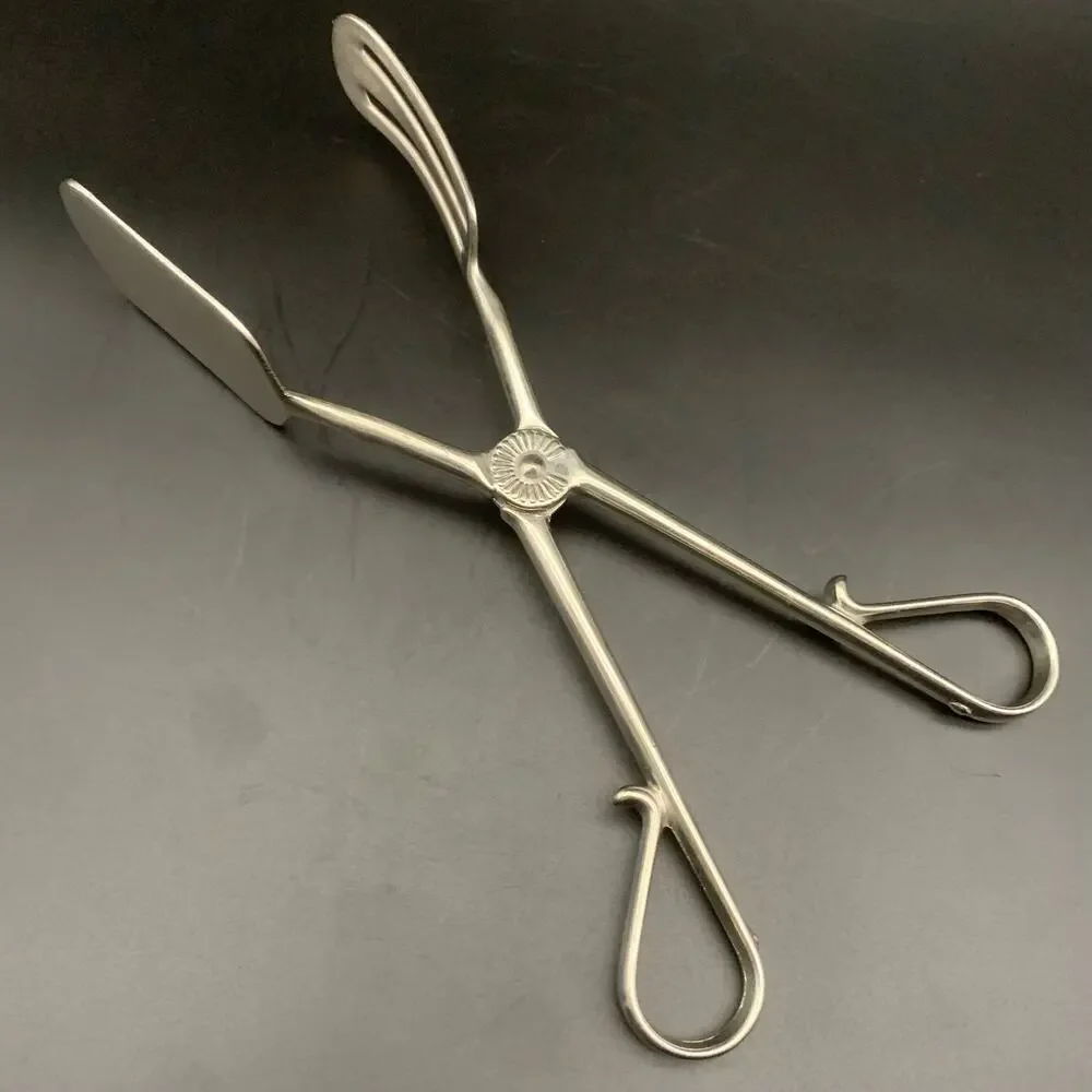 Vintage Silver Plated Pastry Food Tongs